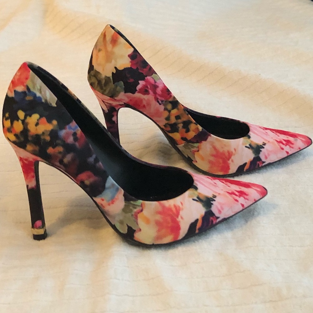 Guess floral high heels